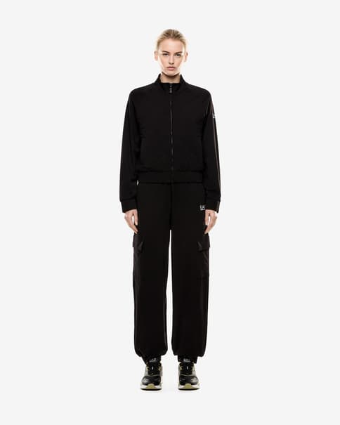 Chándal EA7 Comfy Logo negro puro mujer