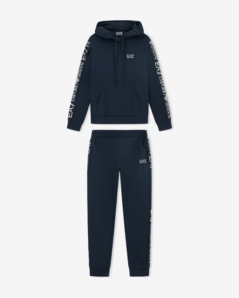 Chándal EA7 Terry Logo azul marino mujer