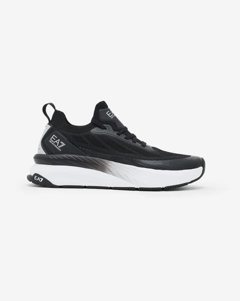 Zapatillas EA7 Running Performance Logo negro blanco