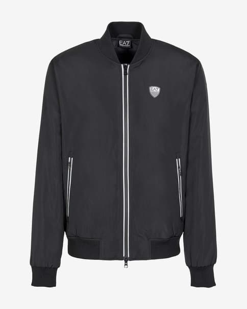 Sudadera EA7 Premium Shield Crew Full Zip negro puro
