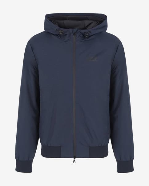 Sudadera con capucha EA7 Core Identity Gold Full Zip azul marino