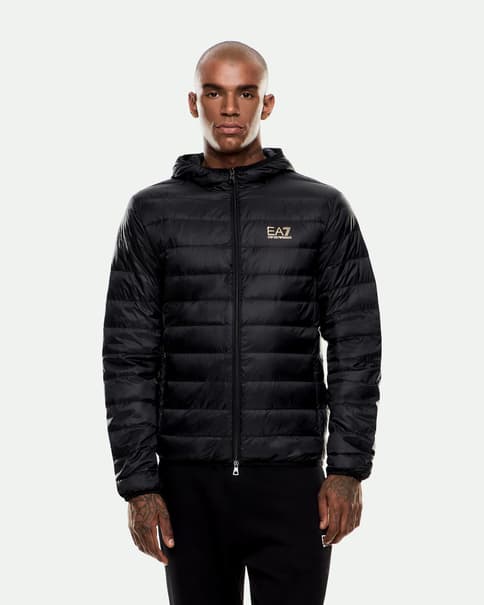 Chaqueta con capucha EA7 Core Identity negro