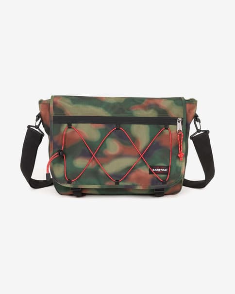 Bandolera Eastpak Delegate + 20L verde caqui negro rojo