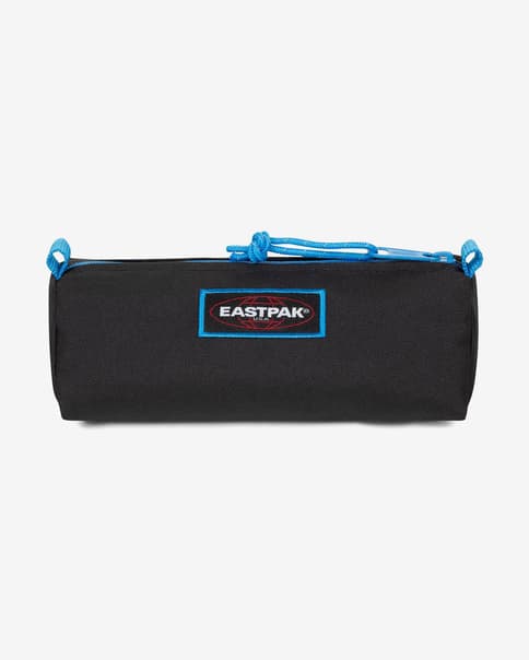 Estuche Eastpak Benchmark Single negro puro azul brillante