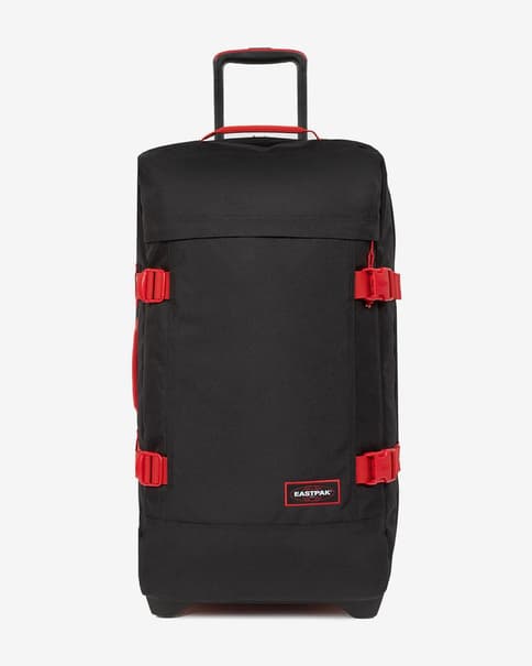 Trolley Eastpak Double Tranverz M 78L negro puro rojo