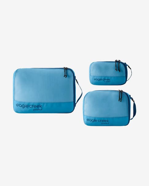 Pack de estuches organizadores Eagle Creek Pack-It Reveal Cube Set azul