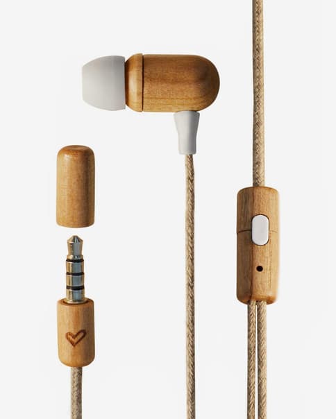 Auricolari Energy Sistem Eco Cherry Wood marrone scuro bianco