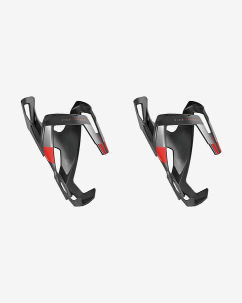 Elite Vico Carbono flaskeholder sort rød (2 stk.)