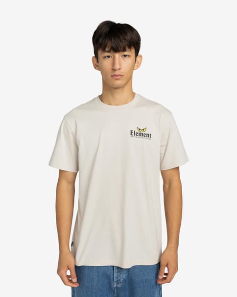 Camiseta Element Midnight manga corta blanco roto azul