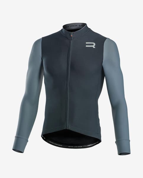 Maillot Finisseur Pro Race Skin manga larga negro gris