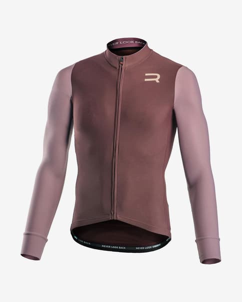 Maillot Finisseur Pro Race Skin manga larga marrón lila