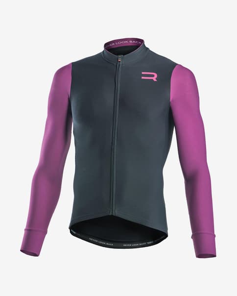 Maillot Finisseur Pro Race Skin manga larga negro lila