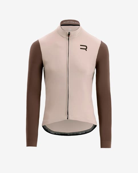 Maillot Finisseur Pro Race Skin manga larga marrón claro