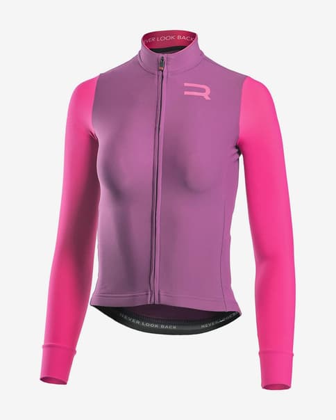 Maillot Finisseur Pro Race Skin manga larga lila rosa mujer