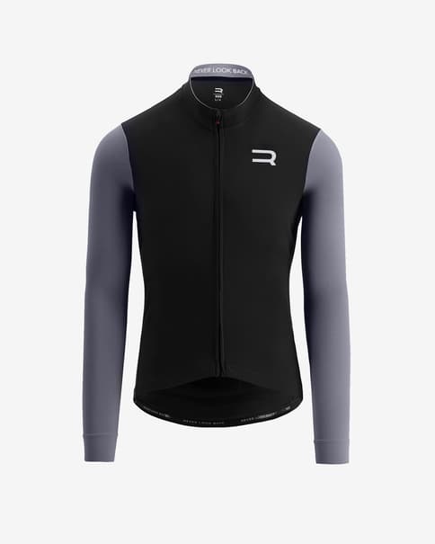 Maillot Finisseur Pro Race Skin manga larga negro gris mujer