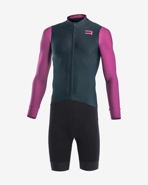 Equipación Finisseur Pro Race Skin Thermal DWR lila azulado negro