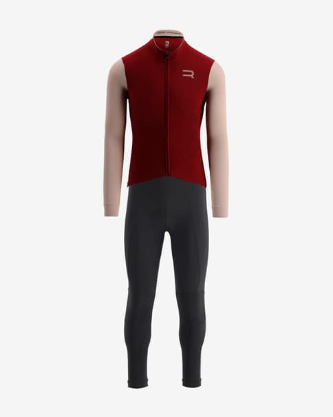 Equipación Finisseur Pro Race Skin Thermal 2 rojo granate negro
