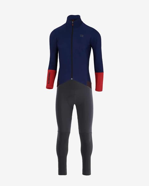 Equipación Finisseur Pro Race Graphene Thermal Windbreaker azul oscuro rojo negro
