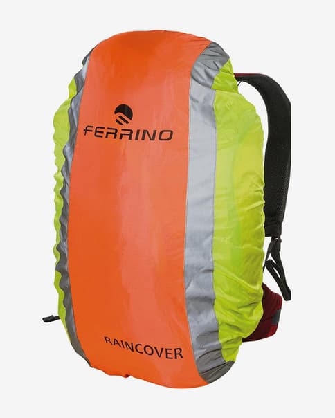 Funda impermeable para mochilas Ferrino Cover Reflex 25/50L naranja verde