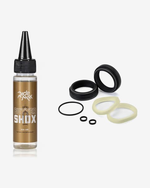 Kit de retenes Fox Racing Shox 36 y Bomber Z1/DJ baja fricción + Lubricante de retenes Ridemax Butter Shox 50 ml