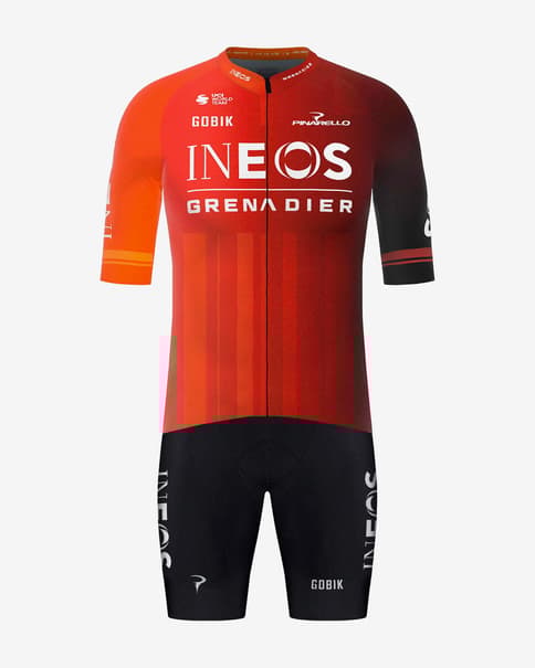 Equipación Team Ineos Grenadiers 2024 Reactive Lancer naranja rojo negro