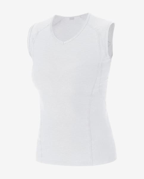 Camiseta interior Gore Wear Base Layer sin mangas blanco mujer