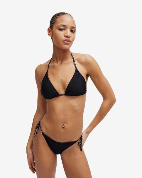 Braga bikini HUGO Pure Side negro mujer