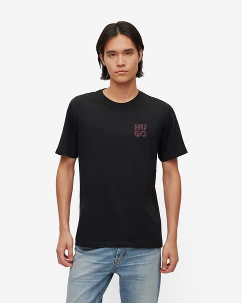 T-shirt HUGO Dimento à manches courtes noir blanc (2 unités)