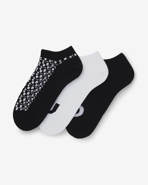 Calcetines HUGO Uni Logo mujer negro blanco (3 pares)