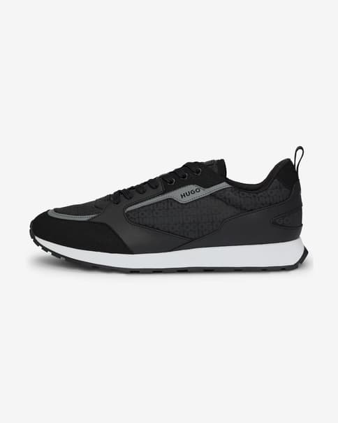 Chaussures HUGO Icelin Running Mono noir pur blanc