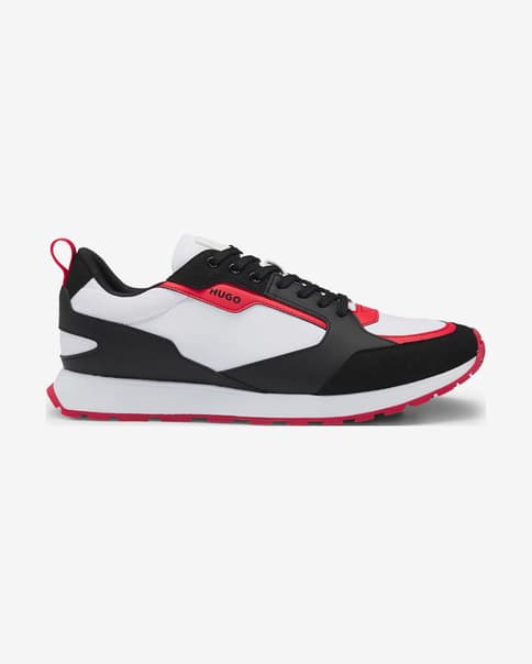 Baskets HUGO Icelin Run noir blanc rouge