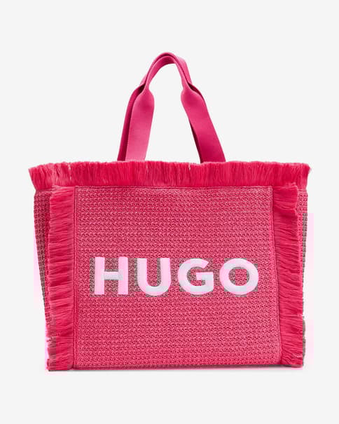 Sac HUGO Becky Tote rose intense blanc femme