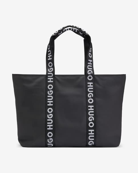 Bolso HUGO Bel Tote negro blanco mujer