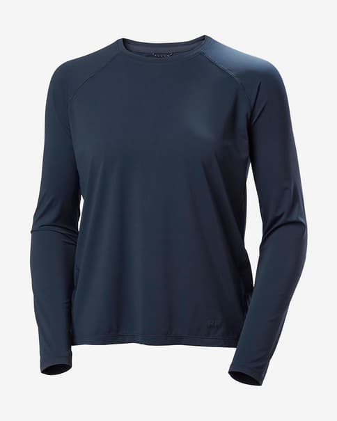 Helly Hansen Shine Crew shirt lange mouw nacht blauw vrouw