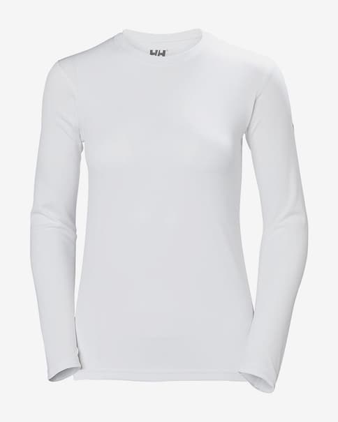 Camiseta Helly Hansen Tech Crew manga larga blanco mujer