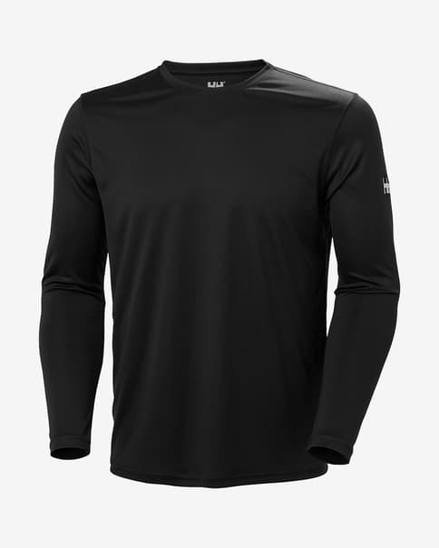 Camiseta Helly Hansen Tech Crew 2.0 manga larga negro