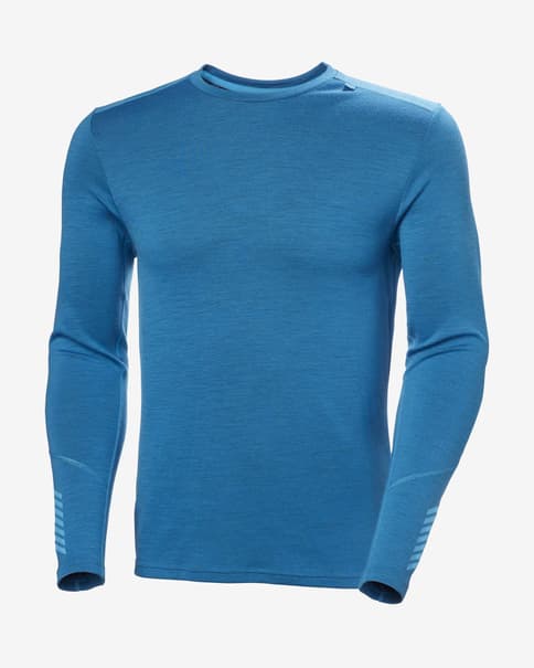 Camiseta interior Helly Hansen Lifa Merino Midweight Crew manga larga azul intenso