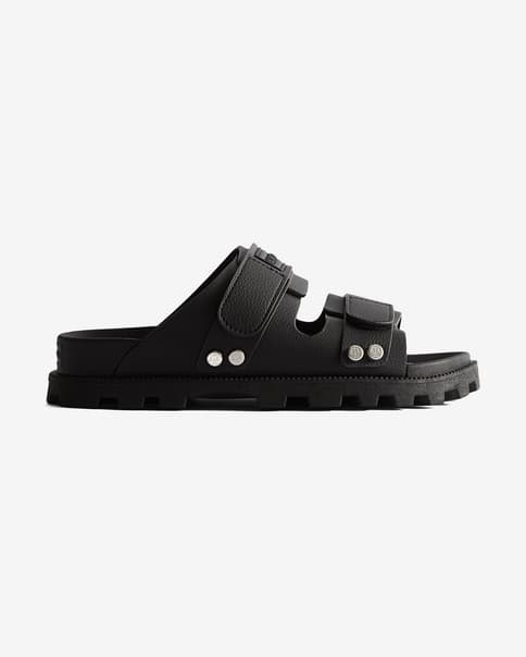 Sandalias Hunter Vegan Synthetic Logo negro puro
