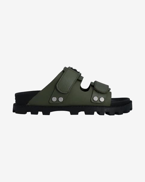 Sandalias Hunter Vegan Synthetic Logo verde negro