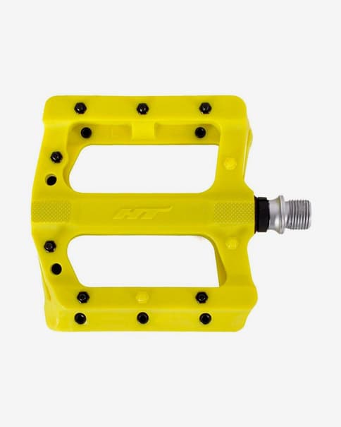 Pedales de plataforma HT PA01 pins metálicos amarillo