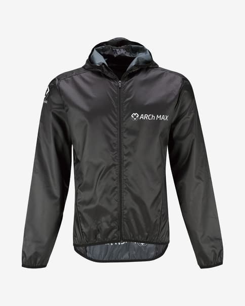 Chaqueta fina con capucha ARCh MAX Windstopper negro puro mujer