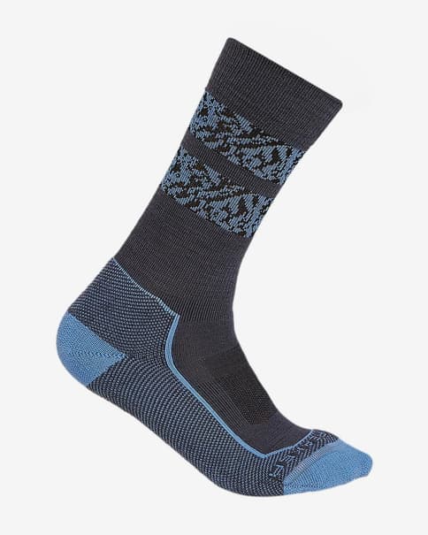 Calcetines Icebreaker Hike+ Light Crew Natural Summit azul marino mujer