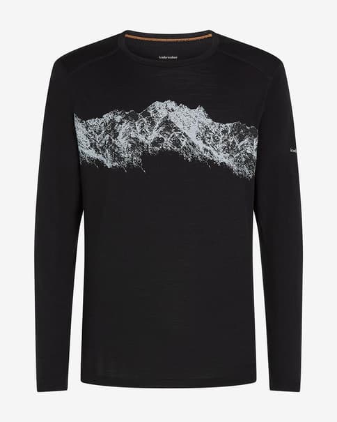 Camiseta Icebreaker 200 Crewe Oasis manga larga negro puro