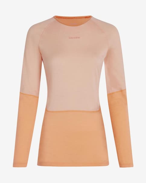 Camiseta Icebreaker 200 Sonebula Crewe ROYAL manga larga naranja mujer