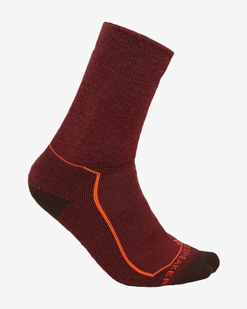 Calcetines Icebreaker Hike+ Medium Crew rojo oscuro 