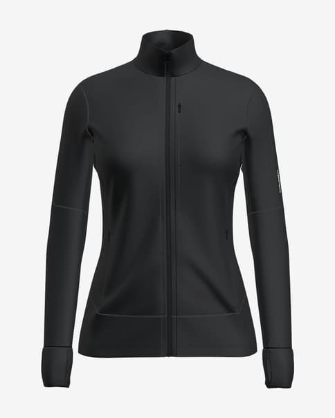 Chaqueta con capucha Icebreaker Merino 260 Quantum negro puro mujer
