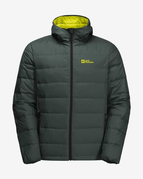 Chaqueta con capucha Jack Wolfskin Ather Down verde