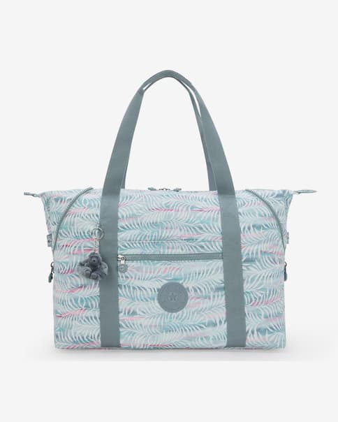 Bolsa Kipling Art M 26L azul blanco rosa
