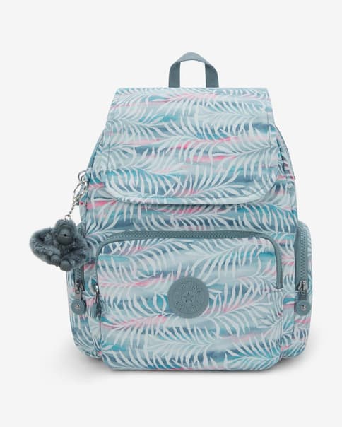 Mochila Kipling City Zip S 13L azul blanco rosa