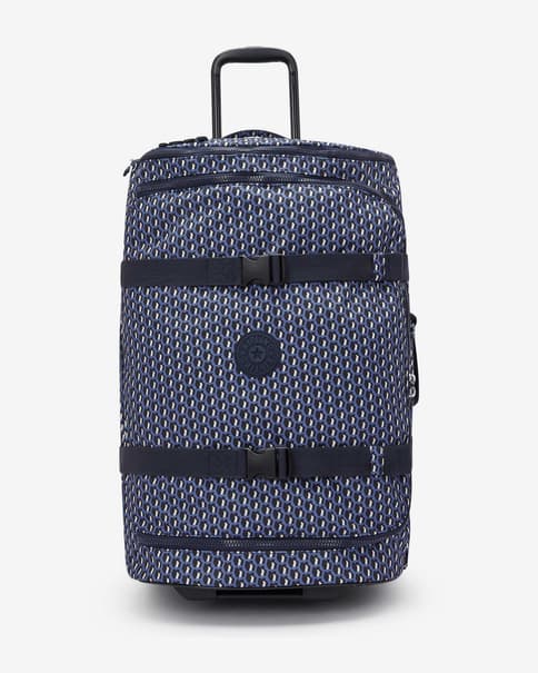 Maleta Kipling Aviana Printed M 75L azul blanco